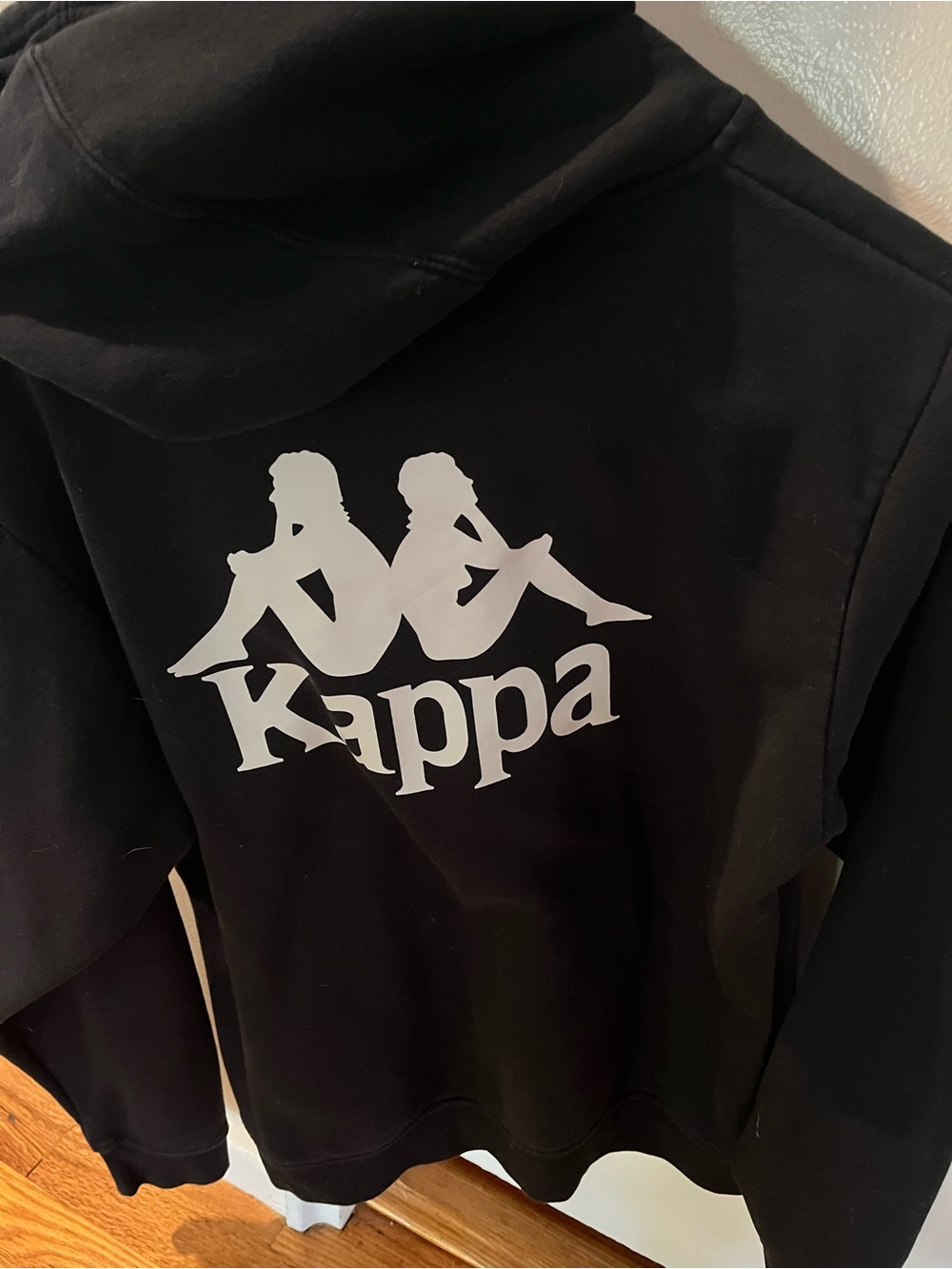 Kappa Black Hoodie with White Logo